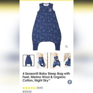 Woolino 4 Seasons With Feet 3-4 Y